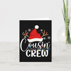 Cousin Crew Christmas Matching Xmas Lights Pajama Card