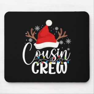 Cousin Crew Christmas Matching Xmas Lights Pajama  Mouse Pad
