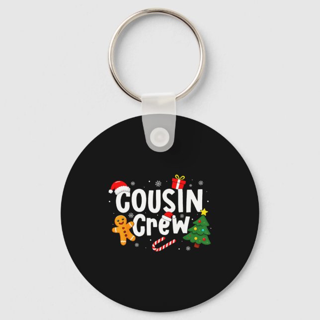 Cousin Crew Christmas Pajamas For Men Kids Women G Key Ring (Front)