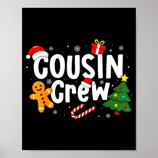 Cousin Crew Christmas Pajamas For Men Kids Women G Poster (Front)