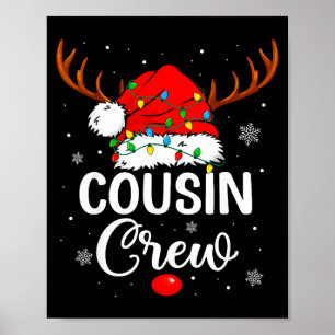Cousin Crew Christmas Pajamas For Men Kids Women G Poster