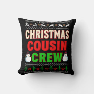 Cousin Crew Christmas Pyjamas Cousin Gifts Cushion