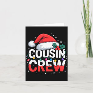 Cousin Crew Christmas Reindeer Antlers Hat Lights Card