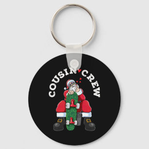 Cousin Crew Christmas Santa Claus Skateboard Match Key Ring