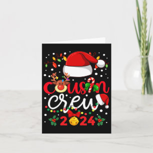 Cousin Crew Christmas Santa Kids Boys Girl Family  Card