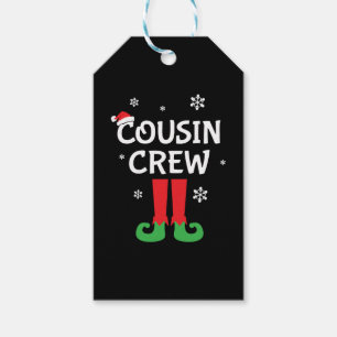 Cousin crew christmas saying gift tags