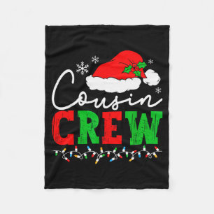 Cousin Crew Christmas Shirts Matching Pajamas For  Fleece Blanket