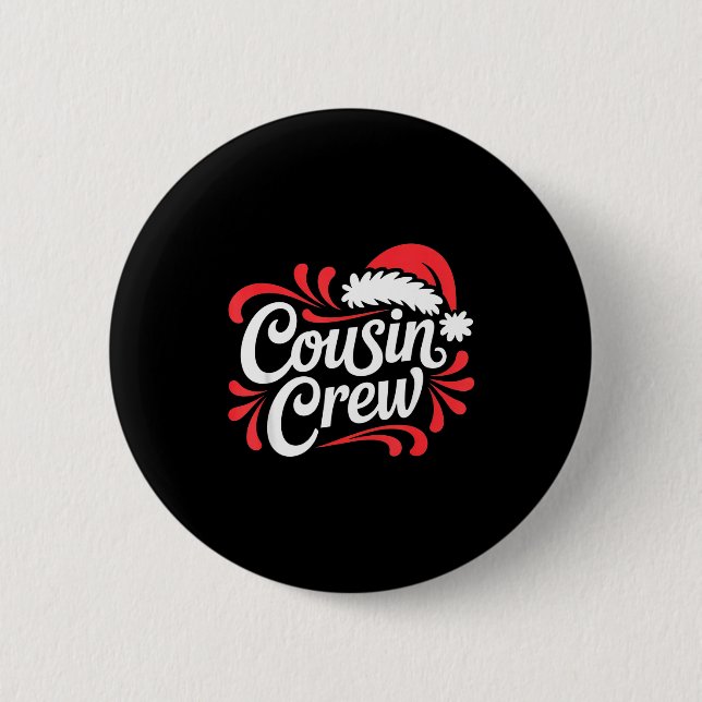 Cousin Crew Christmas Xmas Lights Family Matching  6 Cm Round Badge (Front)