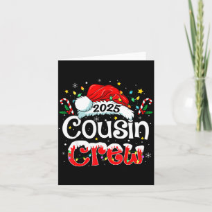 Cousin Crew Christmas Xmas Lights Family Matching  Card
