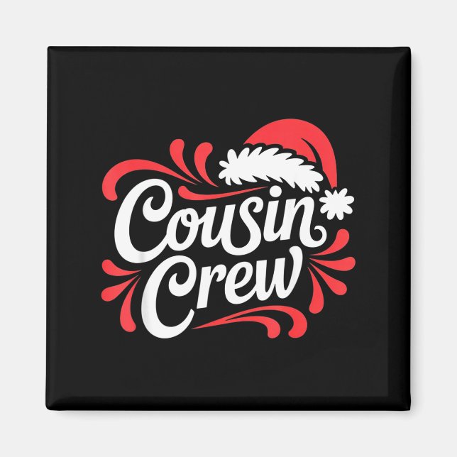 Cousin Crew Christmas Xmas Lights Family Matching  Magnet (Front)