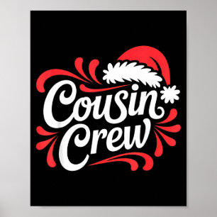 Cousin Crew Christmas Xmas Lights Family Matching Poster