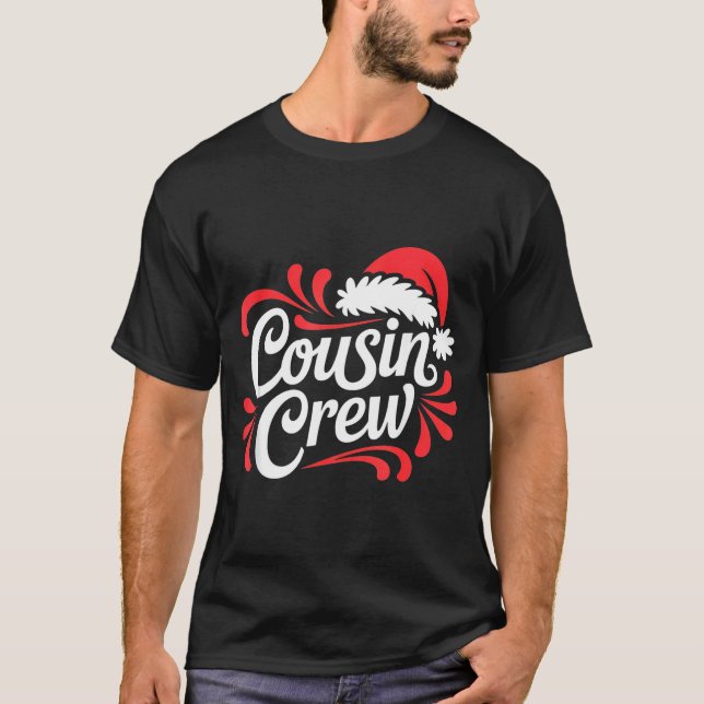 Cousin Crew Christmas Xmas Lights Family Matching  T-Shirt (Front)