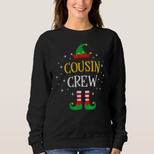 Cousin Crew  Cute Xmas Elf Party Pajama PJ Matchin Sweatshirt