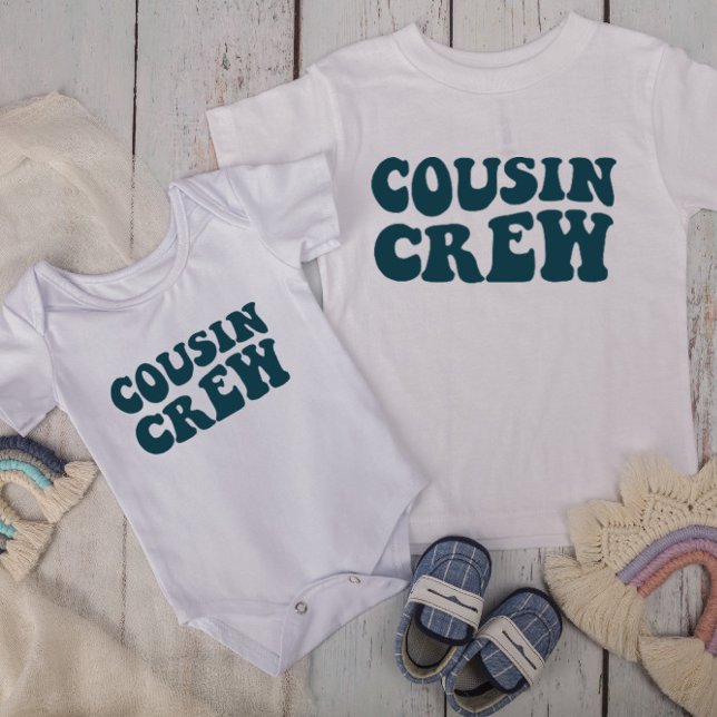 Cousin Crew | DarkTeal Matching Family Kids Unisex T-Shirt (Creator Uploaded)