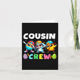 Cousin Crew Easter Bunny Family Matching Girls Boy Card