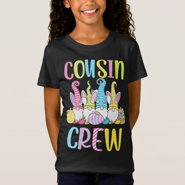 Cousin Crew Easter Spring Gnome T-Shirt (Front)