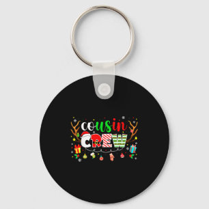 Cousin Crew Family Christmas 2025 Matching Xmas Sq Key Ring