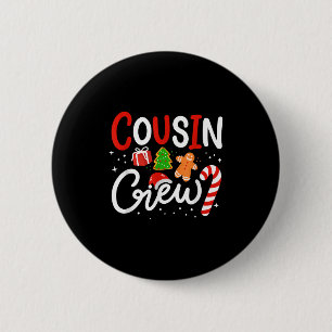 Cousin Crew Family Christmas Pajamas 6 Cm Round Badge