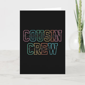 Cousin Crew Family Matching Cousin Boys Girls Kids Card