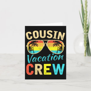 Cousin Crew Family Vacation Summer Vacation Beach  Card