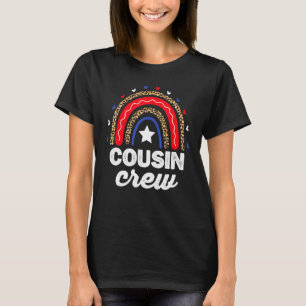 Cousin Crew Fourth 4th Of July Kids Women Leopard T-Shirt