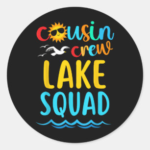 Cousin Crew Lake Squad 2024 Summer Vacation Family Classic Round Sticker