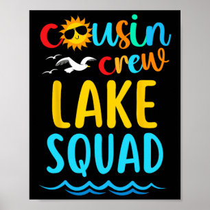 Cousin Crew Lake Squad 2025 Summer Vacation Family Poster