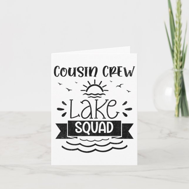 Cousin Crew Lake Squad Family Reunion Summer Water Card (Front)