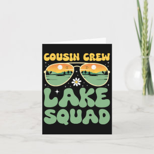 Cousin Crew Lake Squad Sunset Family Camping Summe Card