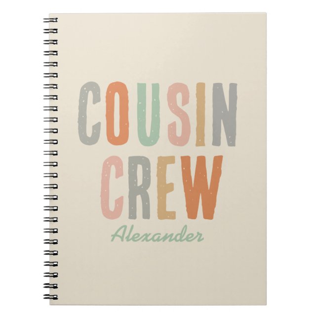 Cousin Crew Matching Boho Family Reunion Notebook (Front)