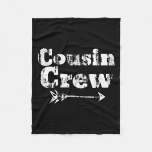 Cousin Crew Matching Graphic Christmas Pajama Pict Fleece Blanket