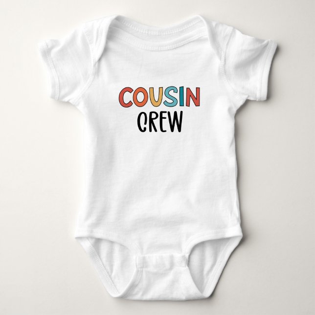 Cousin Crew Matching Retro Family Cousin Squad Baby Bodysuit (Front)
