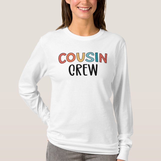 Cousin Crew Matching Retro Family Cousin Squad T-Shirt (Front)
