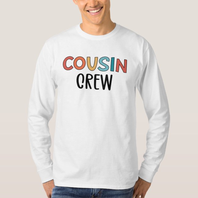 Cousin Crew Matching Retro Family Cousin Squad T-Shirt (Front)