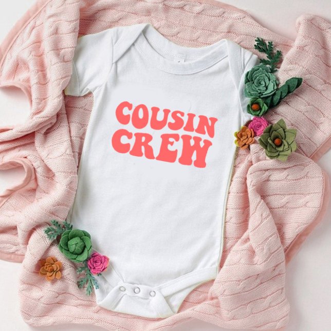 Cousin Crew | Peach Pink Matching Family Baby Bodysuit (Creator Uploaded)