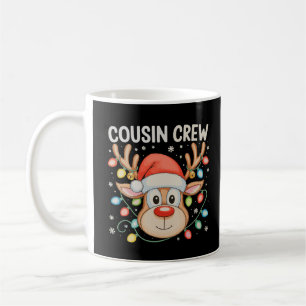 Cousin Crew Reindeer Christmas Xmas Lights Holiday Coffee Mug