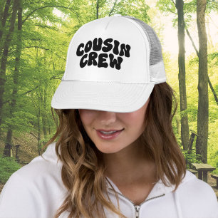 Cousin Crew   Retro Matching Cousin Family Reunion Trucker Hat