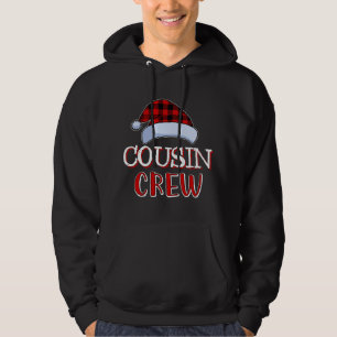 Cousin Crew Santa Family Matching Christmas Pajama Hoodie