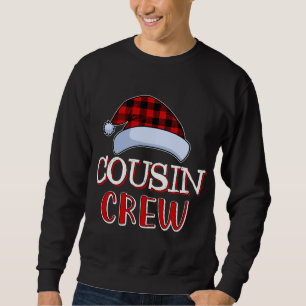 Cousin Crew Santa Family Matching Christmas Pajama Sweatshirt