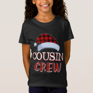 Cousin Crew Santa Family Matching Christmas Pajama T-Shirt