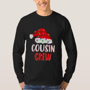 Cousin Crew Santa Hat Lights Family Matching Chris T-Shirt