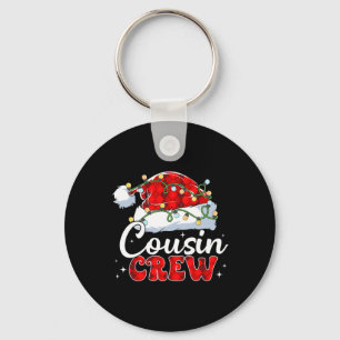 Cousin Crew Santa Hat Xmas Lights Merry Christmas  Key Ring