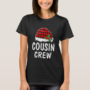 Cousin Crew Santa Red Plaid Xmas Christmas Pyjamas T-Shirt