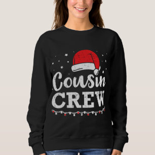 Cousin Crew Santa Red Plaid Xmas Funny Christmas P Sweatshirt
