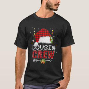 Cousin Crew Santa Red Plaid Xmas Funny Christmas P T-Shirt