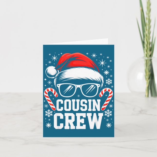 Cousin Crew Shirt Adults Kids Matching Christmas G Card (Front)