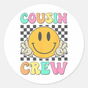 Cousin Crew Summer Vacation Beach Family Matching Classic Round Sticker