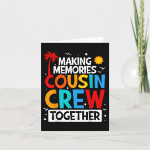 Cousin Crew Summer Vacation Beach Family Trips Mat Card