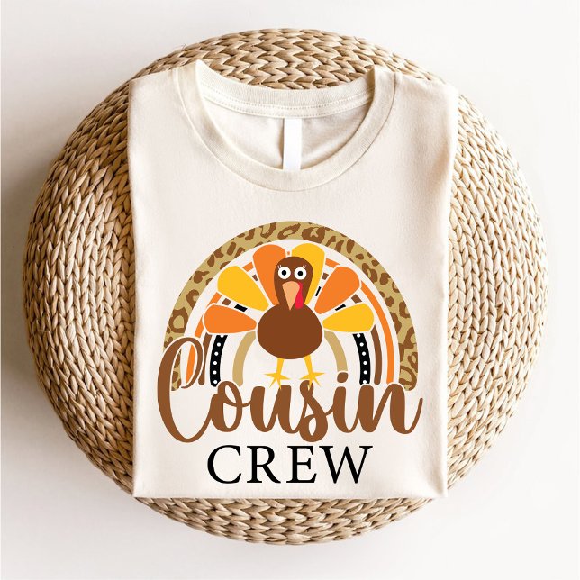 Cousin Crew Thanksgiving Cute Turkey Family  T-Shirt (Cousin Crew Thanksgiving Cute Turkey Family T-Shirt)