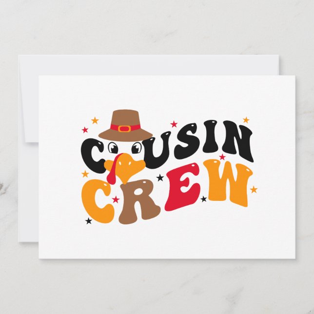 Cousin Crew Thanksgiving Invitation (Front)